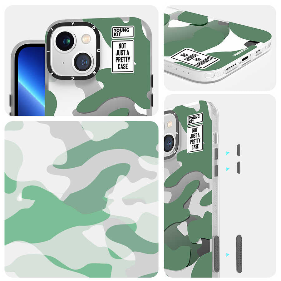 iPhone 13 Kılıf YoungKit Kamuflaj Serisi Kılıf - 10 iPhone 13 Kılıf YoungKit Kamuflaj Serisi Kılıf - 10